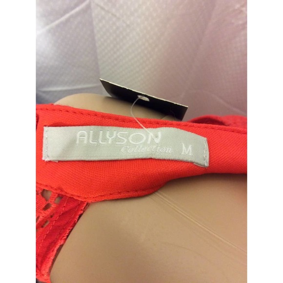 Allyson Jumper in orange lace with mid calf length in a women's size medium - Picture 9 of 11